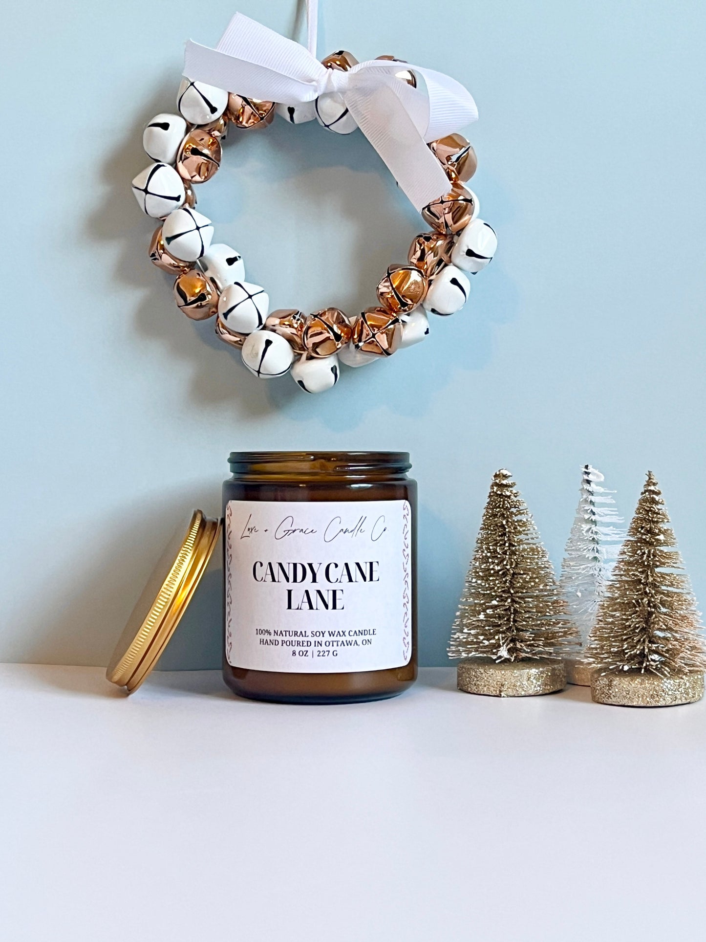 Candy Cane Lane - Soy wax candle Luxe + Grace Candle Co.