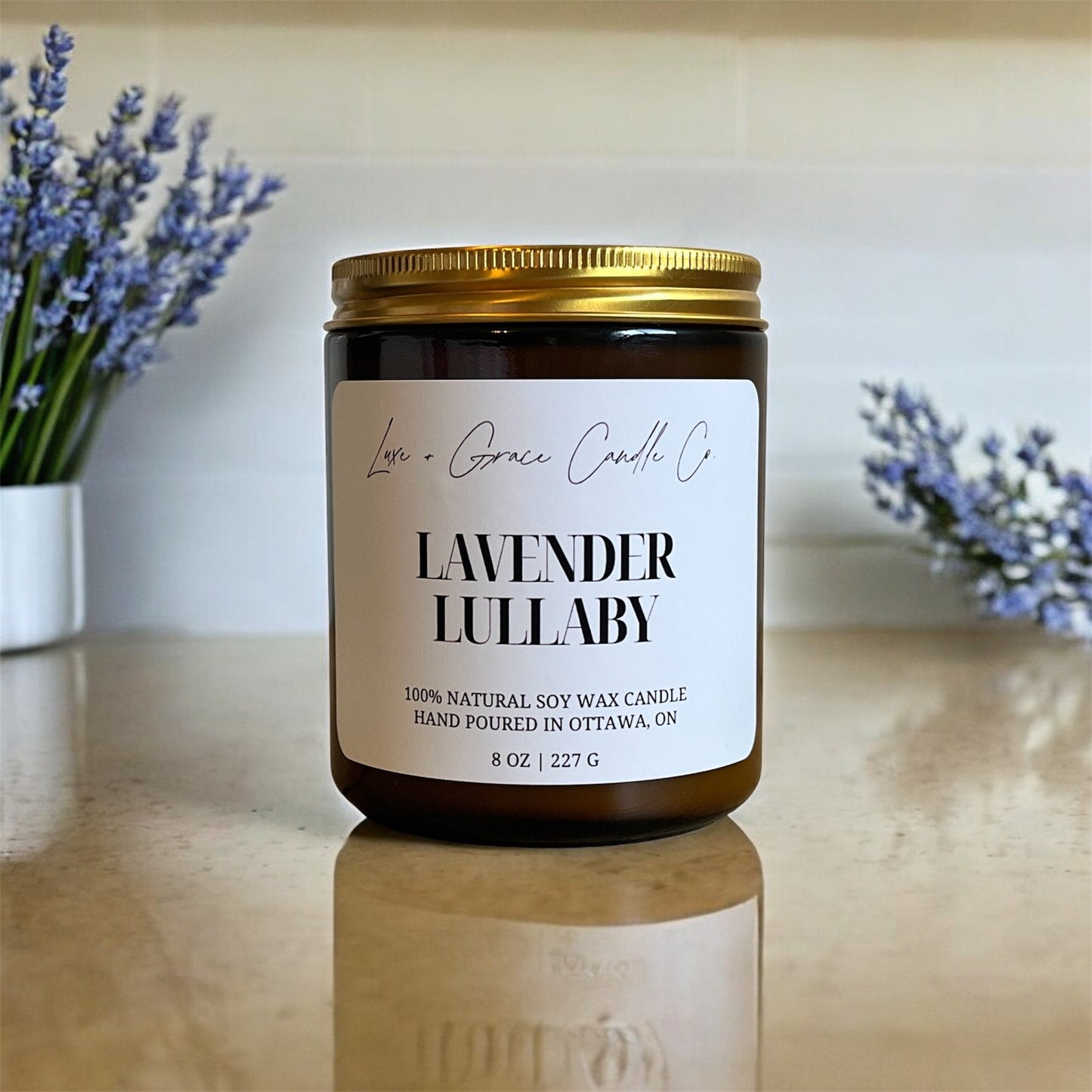 Lavender Lullaby - Calm - Soy Wax Candle Luxe + Grace Candle Co.