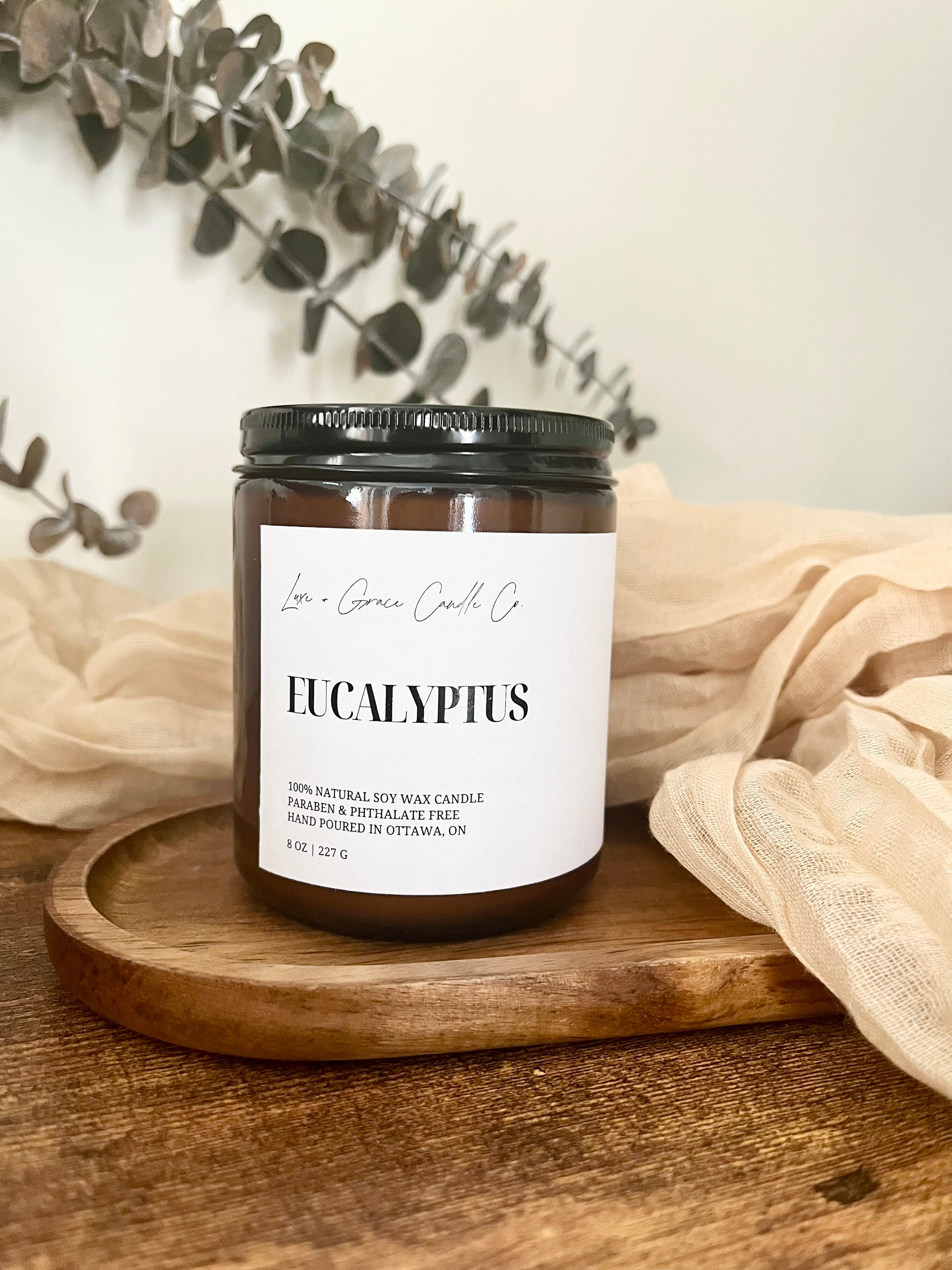 eucalyptus natural soy wax candle