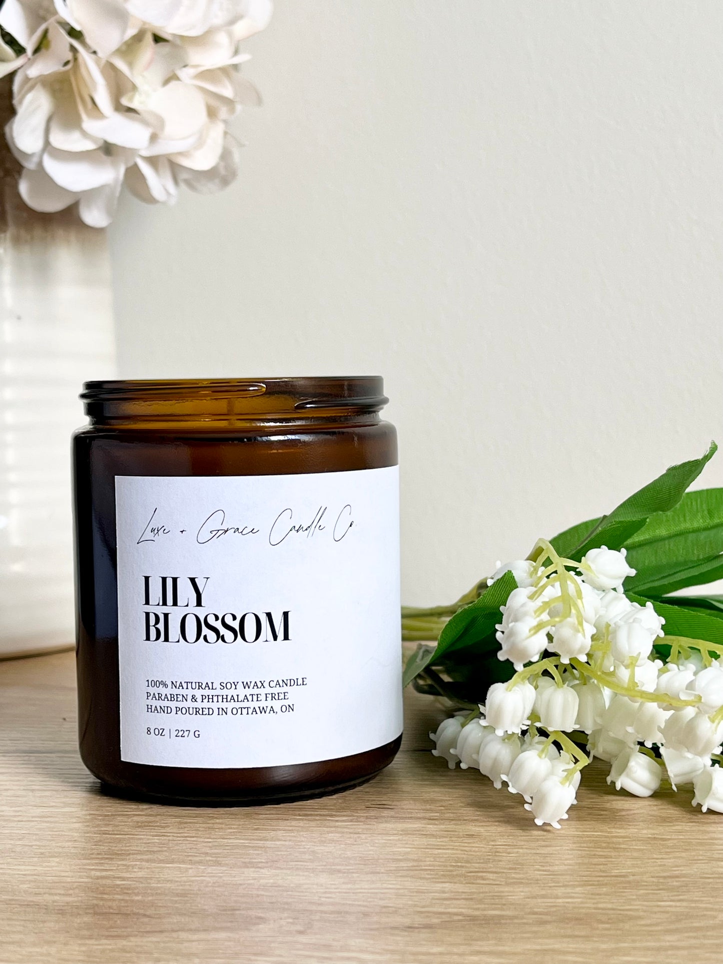 lily blossom natural soy wax candle