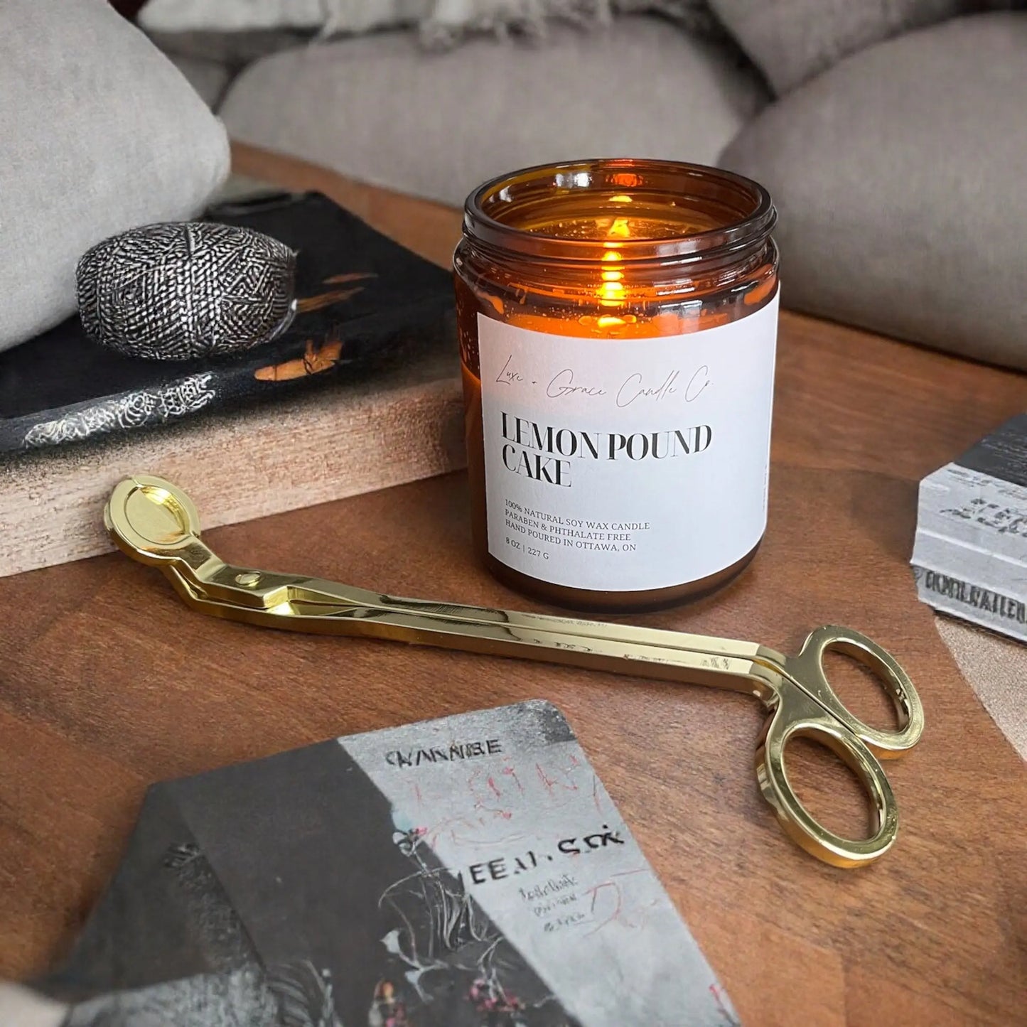 candle wick trimmer shiny gold