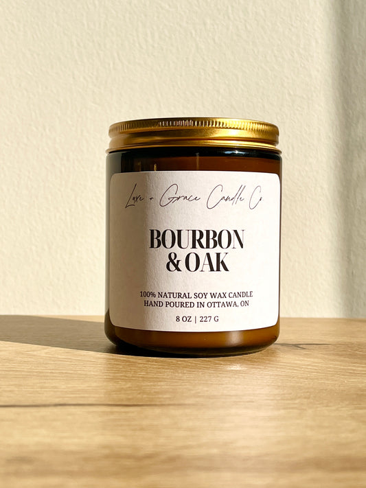 Bourbon & Oak - Soy wax candle