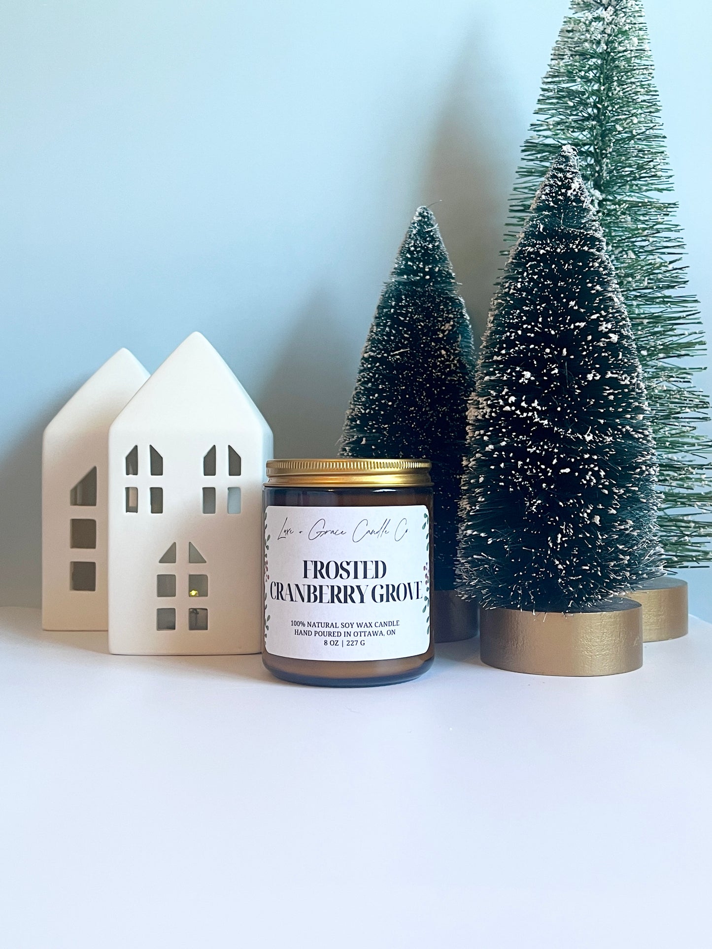 Frosted Cranberry Grove - Soy wax candle