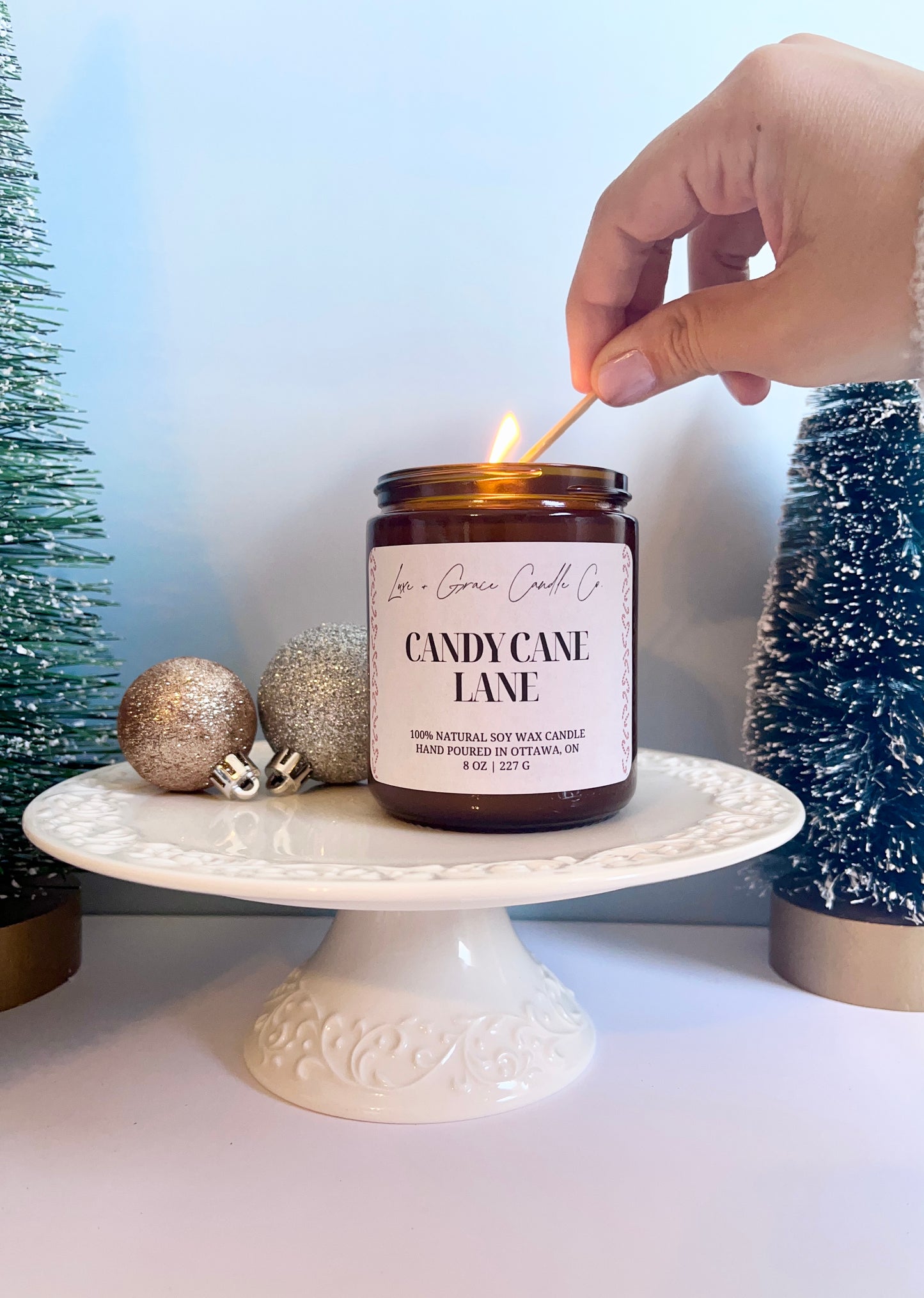 Candy Cane Lane - Soy wax candle