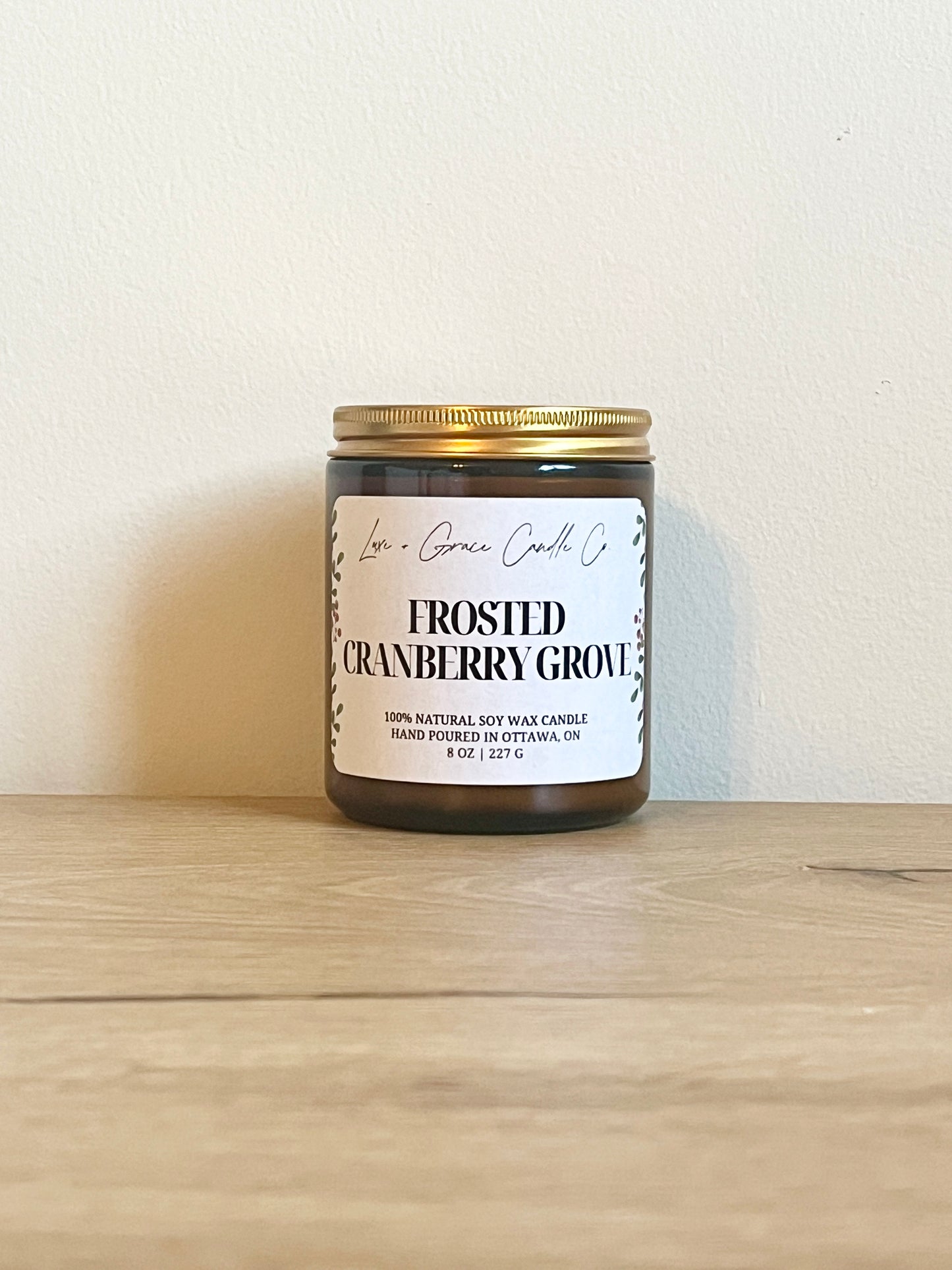 Frosted Cranberry Grove - Soy wax candle