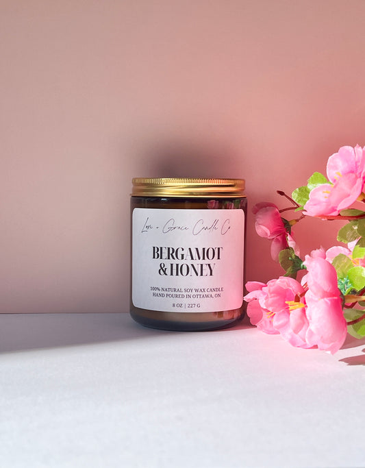 Bergamot & Honey - Soy Wax Candle