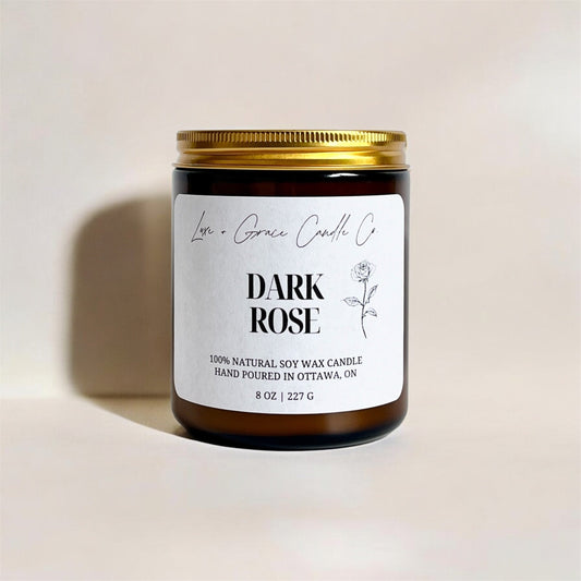 Dark Rose - Soy Wax Candle Luxe + Grace Candle Co.