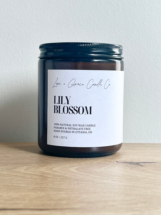 lily blossom natural soy wax candle